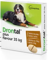 Artykuły przeciw pasożytom - Drontal, tabletki na pasożyty i robaki dla psów - 4 tabletki: > 35kg Dostawa GRATIS! - miniaturka - grafika 1
