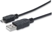 Kable USB - Kabel USB Manhattan USB-A - 1 m Czarny 393874 - miniaturka - grafika 1