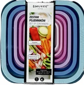 Pojemniki kuchenne - SMUKEE Pojemnik na żywność z kolorową pokrywką zestaw 6 szt. 0,16-2,4 l 897 - miniaturka - grafika 1