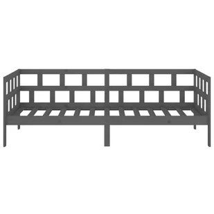 Lumarko Łóżko dzienne, szare, lite drewno sosnowe, 80x200 cm - Łóżka - miniaturka - grafika 9