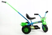 Rowerki trójkołowe - Rowerek trójkołowy 8" TURBO 100% oryginalny POLSKI niebiesko-zielony - miniaturka - grafika 1