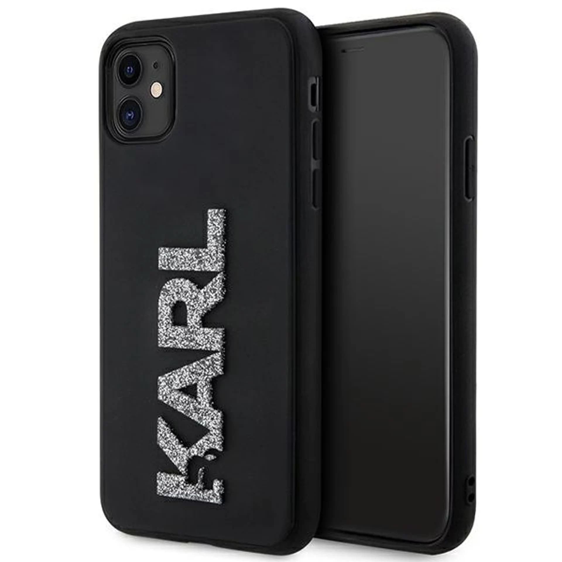 Karl Lagerfeld KLHCN613DMBKCK iPhone 11 / Xr 6.1" czarny/black hardcase 3D Rubber Glitter Logo