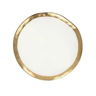 Meble modułowe i akcesoria - KARE talerz BELL 26 cm biało-złoty - miniaturka - grafika 1