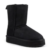 Śniegowce damskie - Śniegowce damskie Emu Australia Stinger Lo Flatform czarne na platformie-40 - miniaturka - grafika 1