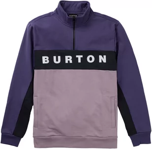 bluza męska BURTON LOWBALL QUARTER-ZIP FLECEE Violet Halo/Elderberry Heather - Bluzy męskie - miniaturka - grafika 1