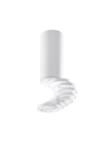 Candellux Lighting biała lampa sufitowa TUBA 2282725 lampa natynkowa biały walec z ruchomymi pierścieniami 2282725 - Lampy sufitowe - miniaturka - grafika 1