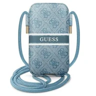 Etui i futerały do telefonów - Guess Etui 4G Printed Stripe Pouch 6.1" Niebieski - miniaturka - grafika 1