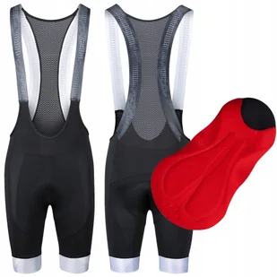 Spodenki Rowerowe z WKładką Force Stripe Czarno Białe rozmiar XL - Spodenki rowerowe - miniaturka - grafika 1