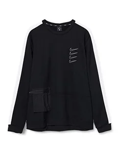 Nike męski T-shirt z długim rękawem M NK DRY TOP FLEECE PX, czarny/biały/czarny/(biały), L, CJ4623 - Koszulki męskie - miniaturka - grafika 1