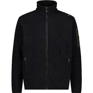 CMP - męska kurtka Knit-Tech Nero-Oil Green, 58 - Kurtki męskie - miniaturka - grafika 1