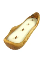 Świece - Naturalna świeca zapachowa w drewnie DK40 - orientalny -złoto bursztynu - miniaturka - grafika 1