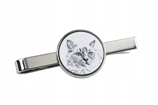 Birman - spinka do krawata z kotem, personalizowany klips do krawata, wyjąt - Spinki do mankietów i krawatów - miniaturka - grafika 1