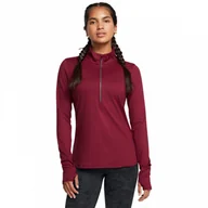 Bluzy damskie - Damska bluza do biegania nierozpinana bez kaptura Under Armour UA Launch Pro Half Zip - czerwona - miniaturka - grafika 1