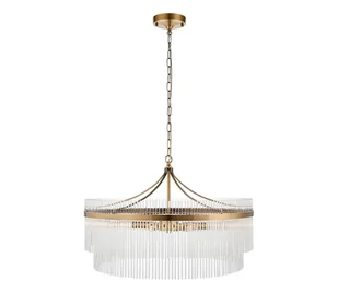 Endon 112574 - Żyrandol na łańcuchu MARIETTA GRAND 7xE14/7W/230V mosiężny/przezroczysty - Lampy sufitowe - miniaturka - grafika 1