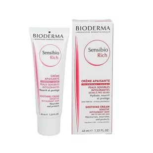 Bioderma Sensibio Rich krem łagodzący-odżywczy o bogatej konsystencji do skóry wrażliwej 40ml - Kremy do twarzy - miniaturka - grafika 1