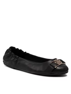 Baleriny - Tommy Hilfiger Baleriny Th Essential Leather Ballerina FW0FW06096 Czarny - grafika 1