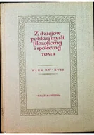 Filozofia i socjologia - Z dziejów polskiej myśli filozoficznej i społecznej Tom I - miniaturka - grafika 1