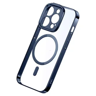 Zestaw ochronny Baseus Glitter przeźroczyste etui magnetyczne i szkło hartowane do iPhone 14 Pro Max (niebieski) - Etui i futerały do telefonów - miniaturka - grafika 4