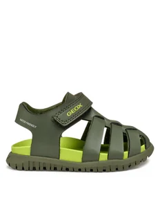 Geox Sandały B Sandal Fusbetto B556AA 000BC C3016 Zielony - Buty dla chłopców - miniaturka - grafika 1