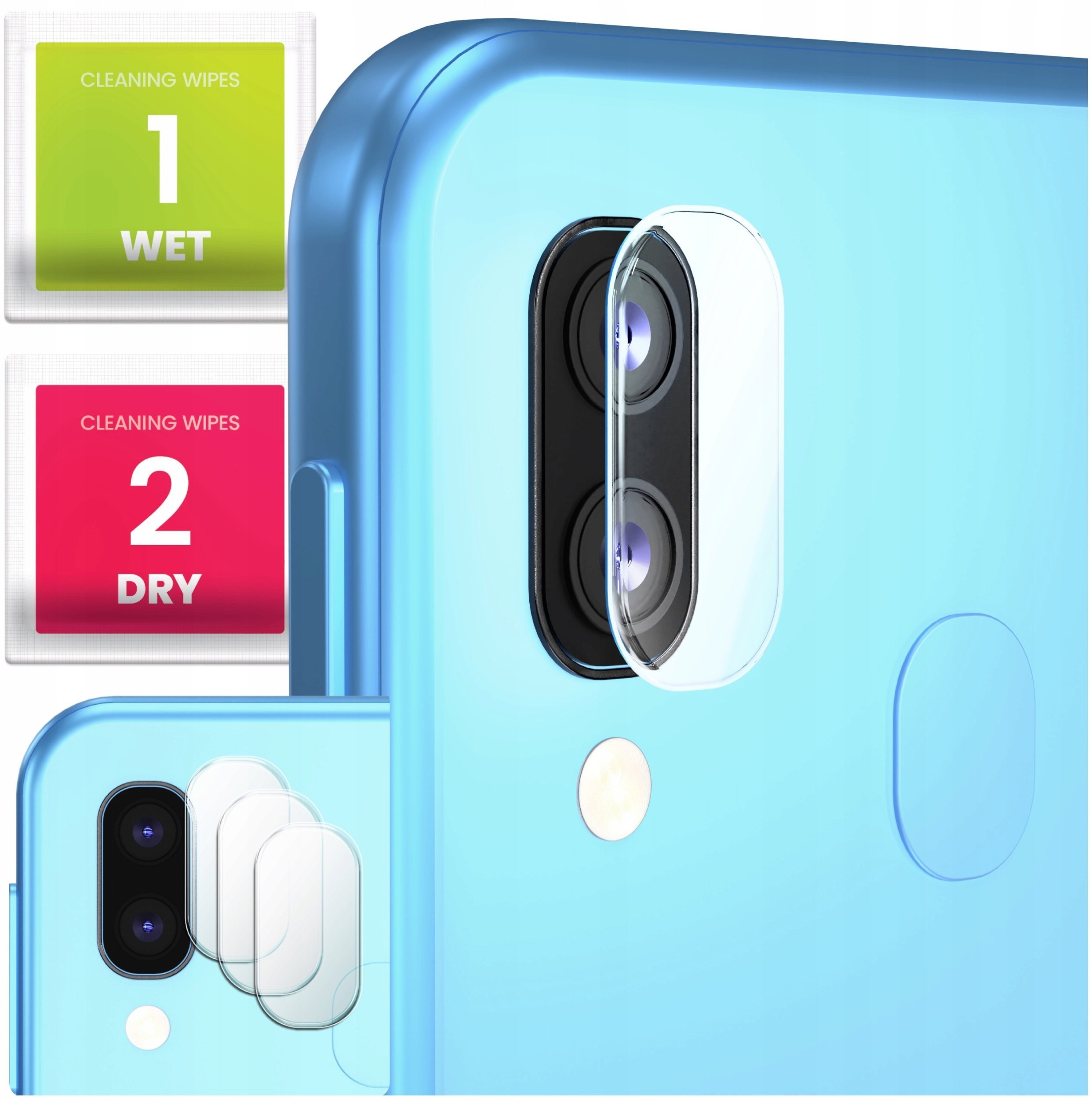 3-PAK Szkło Na Aparat Do Samsung Galaxy A40 Hartowane, Na Obiektyw, 9H