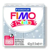 Masy plastyczne - Staedtler Masa plastyczna termoutwardzalna Kids, srebrna brokatowa, 42g, kostka - miniaturka - grafika 1