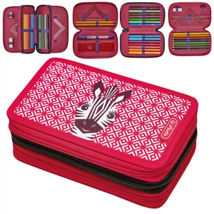 Herlitz Piórnik 31 części potrójny Cute Animals Zebra 50038800 - Moda i Uroda OUTLET - miniaturka - grafika 1
