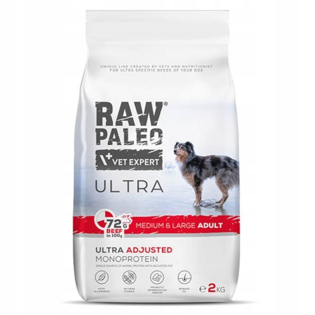 Vetexpert Raw Paleo Ultra Beef Adult Medium/ Large 2 kg