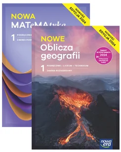 Pakiet podręczników Nowa MATeMAtyka, Nowe Oblicza geografii. Zakres rozszerzony. Liceum i technikum. Klasa 1. Edycja 2024 - Dorota Ponczek, Jerzy - Podręczniki dla liceum - miniaturka - grafika 1