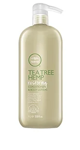 Tea Tree Hemp Restoring Conditioner & Body Lotion – mleczko do włosów z ekstraktem z konopi, odżywka i krem 2 w 1, do wszystkich rodzajów włosów i skóry, 1000 ml - Balsamy i kremy do ciała - miniaturka - grafika 1
