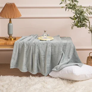 Koc 70 x 150 Pluszowy Mikrofibra Willy Szary - Koce - miniaturka - grafika 8