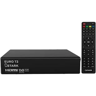 Ostark Euro T2 Odbiornik naziemny TDT TDT2 FTA DVB-T2 DVB-C, H265 HEVC Full HD PVR, Dual USB, Dual LNB dla dwóch telewizorów, SCART, HDMI koncentryczny - Tunery DVB-T - miniaturka - grafika 1