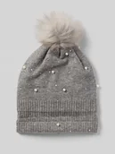 Czapki damskie - Czapka z pomponem i dodatkiem wełny model ‘JAROLINE’ - miniaturka - grafika 1
