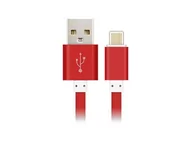 Kable USB - Kabel Leather Iphone 5/6 Czerwony - miniaturka - grafika 1