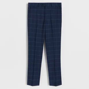 Reserved - Spodnie slim fit w kratę - Granatowy - Spodnie męskie - miniaturka - grafika 1