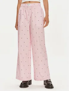 ROTATE Spodnie materiałowe 1125002976 Różowy Straight Fit - Spodnie damskie - miniaturka - grafika 1