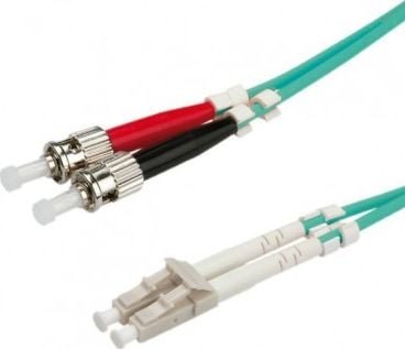 Roline ROLINE Patchcord światłowodowy 50/125um LC-ST OM3 10m turkusowy