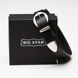 Skórzany pasek damski Big Star Shoes HH674165 80cm czarny - Paski - miniaturka - grafika 1