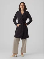 Płaszcze damskie - Vero Moda Trencz Billie Daisy 10281638 Czarny Regular Fit - miniaturka - grafika 1