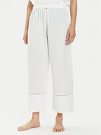 Spodnie damskie - Emporio Armani Underwear Spodnie materiałowe 164834 4R244 92810 Écru Relaxed Fit - miniaturka - grafika 1