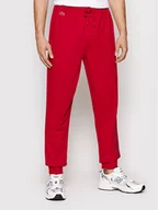 Spodnie sportowe męskie - Lacoste Spodnie dresowe 3H7459 Czerwony Regular Fit - miniaturka - grafika 1