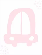Plakaty - Plakat, Różowe auto, 50x70 cm - miniaturka - grafika 1