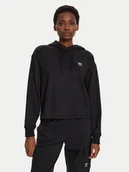 Bluzy damskie - adidas Bluza Trefoil IU2421 Czarny Loose Fit - miniaturka - grafika 1