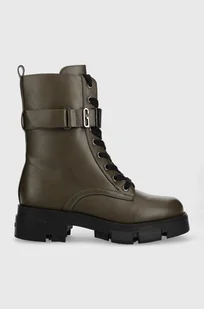 Guess workery Madox damskie kolor zielony na platformie - Botki damskie - miniaturka - grafika 1