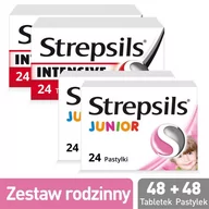 Przeziębienie i grypa - Strepsils Intensive 48 tabletek + Strepsils Junior 48 tabletek - miniaturka - grafika 1