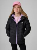 Kurtki i płaszcze dla dziewczynek - 4F Kurtka z wypełnieniem syntetycznym dziewczęca - czarna 164 (13-14 lat) - miniaturka - grafika 1