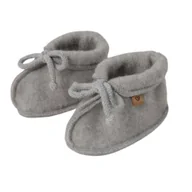 Akcesoria do fotelików - Zaffiro - Buciki dziecięce Wełna premium - Grey-Rozmiar M (6-12m.) - miniaturka - grafika 1