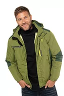 Kurtki męskie - JP 1880 Męska kurtka funkcyjna, duże rozmiary, duże rozmiary, rozmiar L-8XL, funkcja 3X, kaptur, częściowo polarowa podszewka 723368, oliwkowy, 3XL - miniaturka - grafika 1