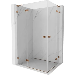 Mexen Lunar L Duo kabina prysznicowa uchylna 115 x 70 cm, transparent, różowe złoto - 834L-115L-070P-60-00 - Kabiny prysznicowe - miniaturka - grafika 1