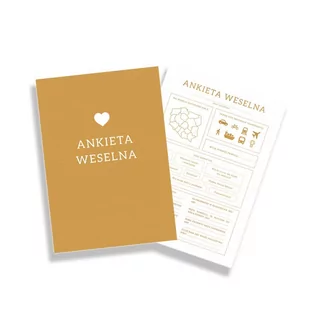 Ankiety weselne, kreatywna księga gości, 10 sztuk - Wesele i ślub - miniaturka - grafika 1