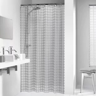 Sealskin Hammam Silver zasłonka prysznicowa tekstylna 180x200cm 210861318 - Zasłony prysznicowe - miniaturka - grafika 1